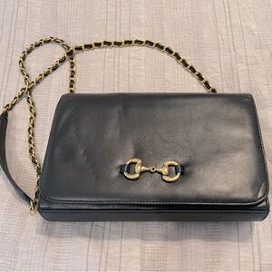 Giani Bernini Navy Leather Bag Crossbody/Clutch